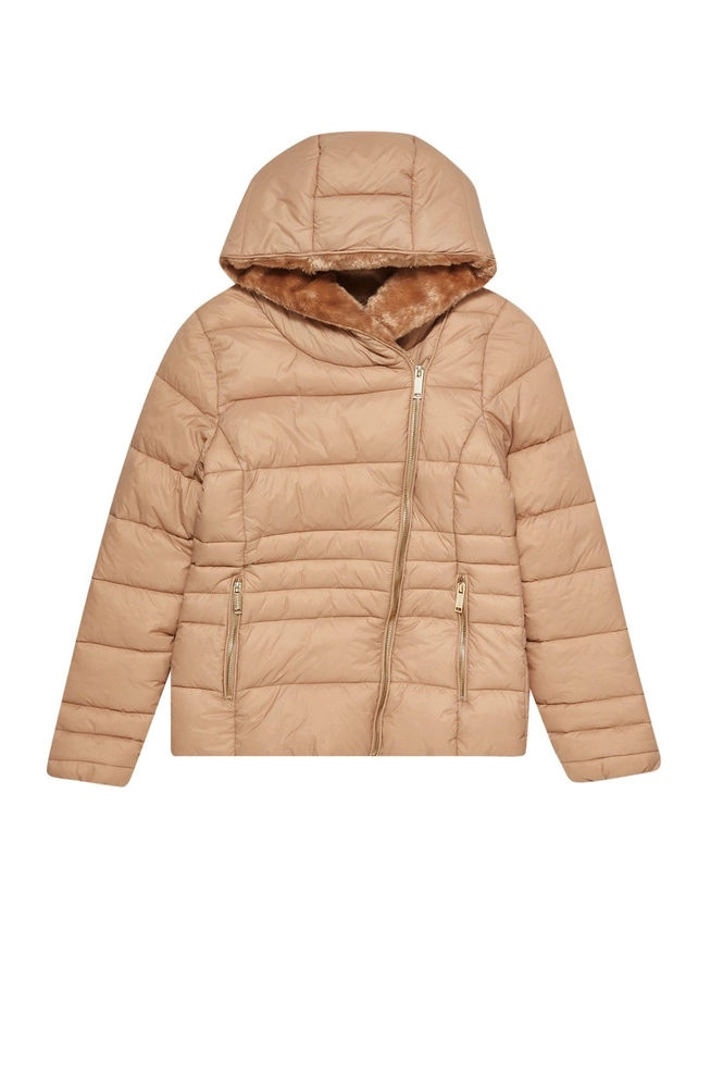 Pikowana kurtka z misiem Z-KU-3610 BEIGE