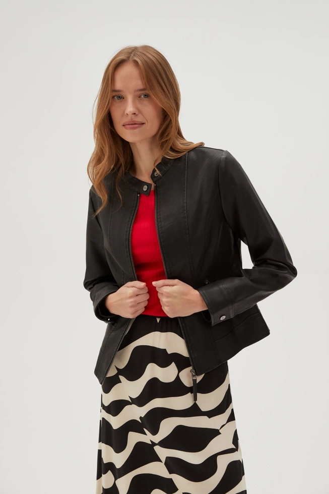 WOMEN'S JACKETS L-KU-4605 BLACK
