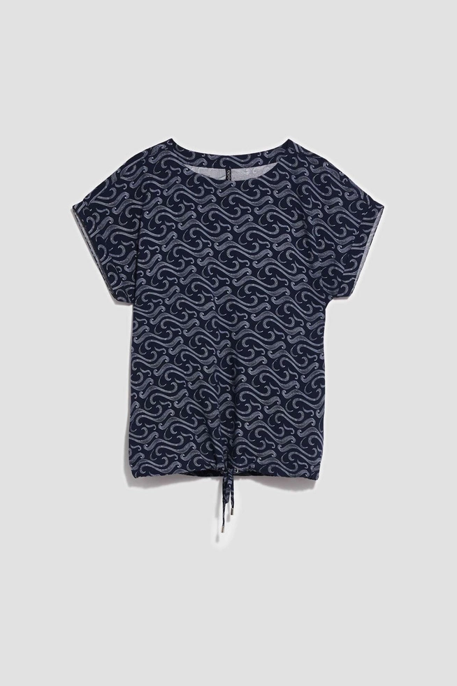 LADIES SHIRT L-KO-4044 NAVY