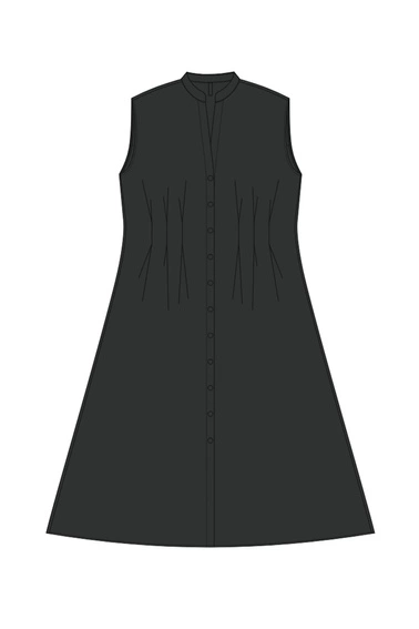 WOMEN'S DRESS L-SU-4937 BLACK