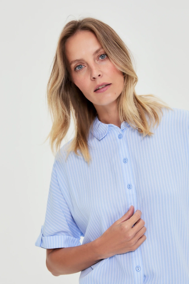 WOMEN'S SHIRT L-KO-4917 L.BLUE