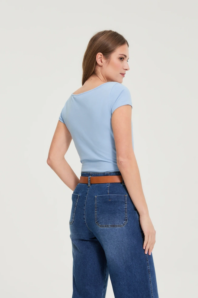 KOSZULKA DAMSKA L-TS-4952 BLUE