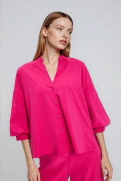 WOMEN'S SHIRT L-KO-4908 FUCHSIA-set