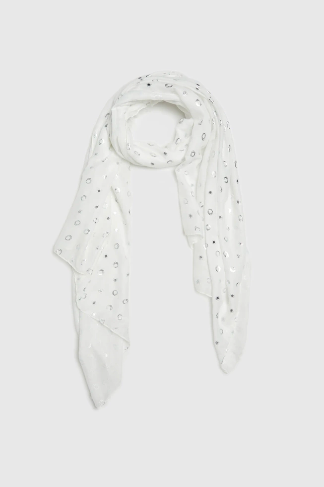 WOMEN'S SCARF L-SZ-4612 WHITE
