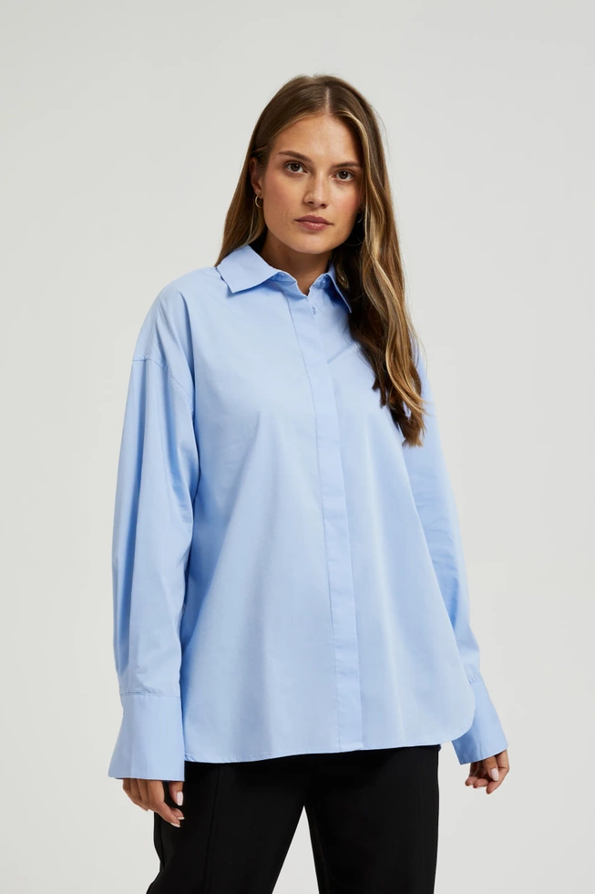 WOMEN'S SHIRT L-KO-4602 BLUE