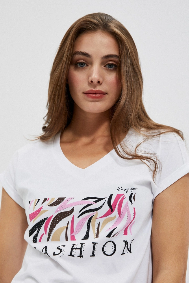 LADIES TSHIRT L-TS-4004 WHITE