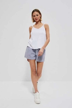 Cotton shorts with stripes