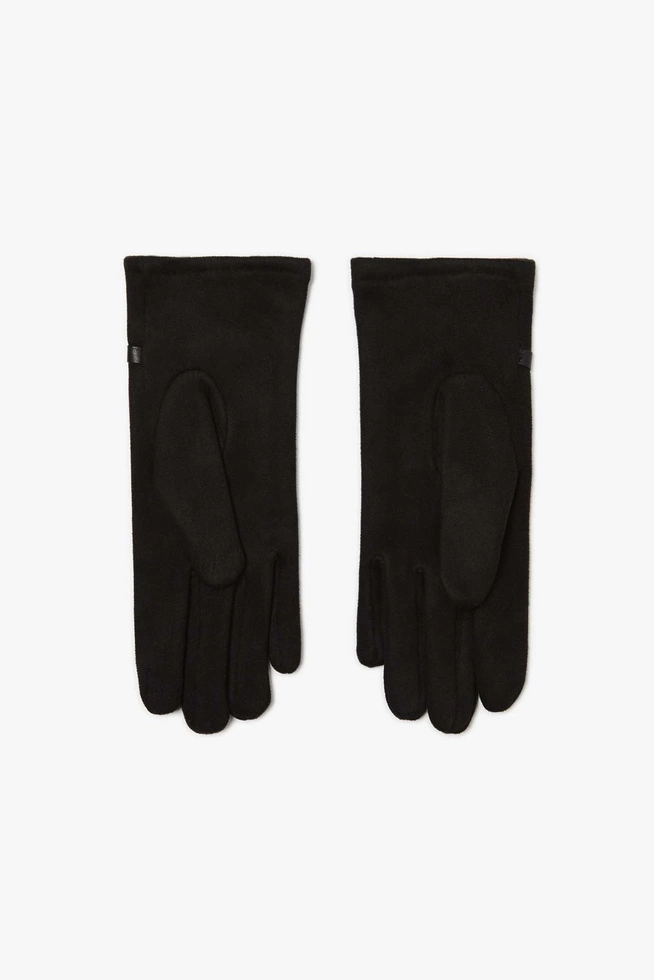 Gloves with a decorative belt