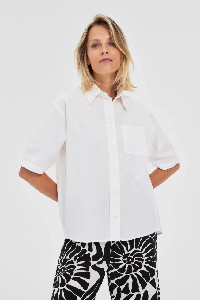 WOMEN'S SHIRT L-KO-4647 WHITE