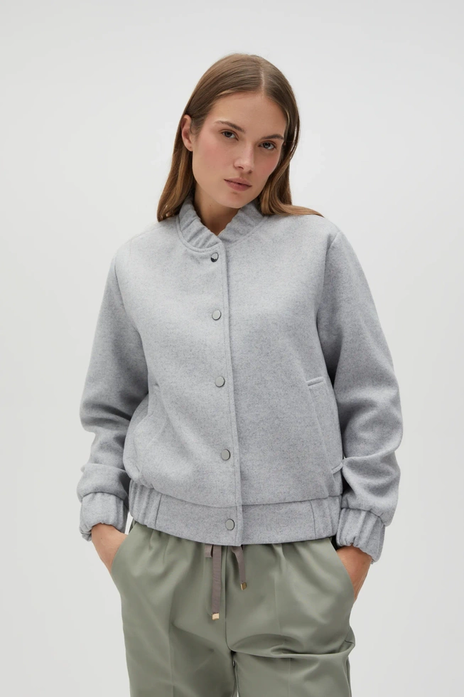 WOMEN'S JACKETS L-KU-4616 GREY MEL