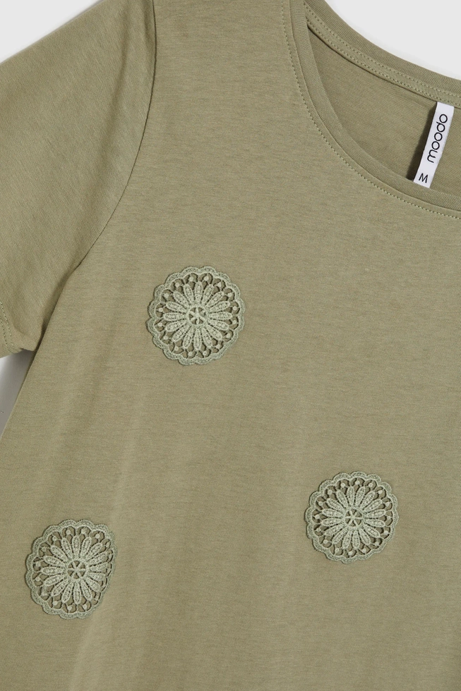 WOMEN'S TSHIRT L-TS-4643 OLIVE-set