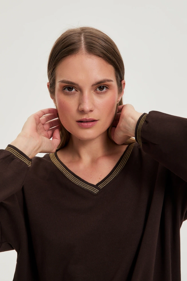 BLUZA DAMSKA Z-BL-4801 BROWN