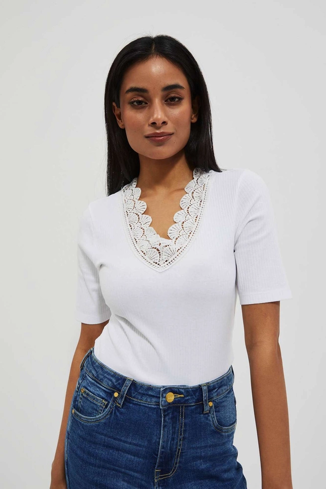 LADIES TSHIRT L-TS-4084 WHITE