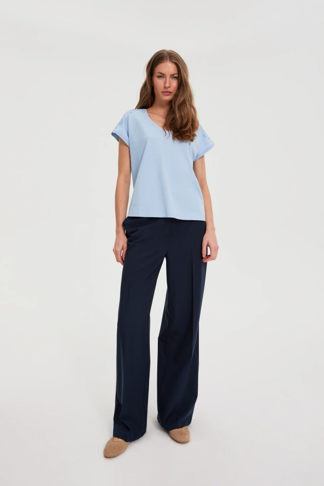 WOMEN'S TSHIRT L-TS-4929 L.BLUE