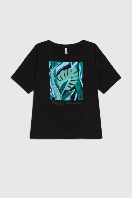 KOSZULKA DAMSKA L-TS-4946 BLACK