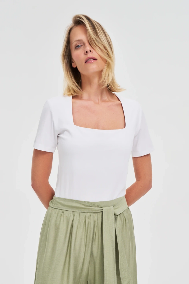 WOMEN'S TSHIRT L-TS-4652 WHITE
