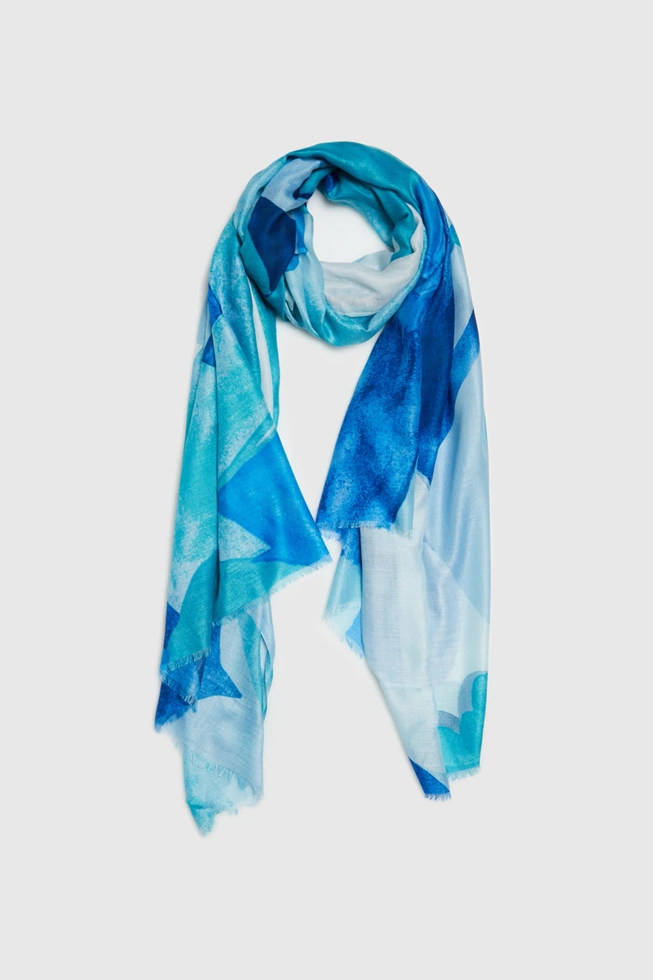 WOMEN'S SCARF L-SZ-4621 BLUE-set