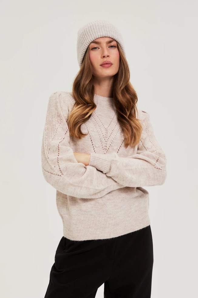 WOMEN'S HAT Z-CZ-4812 L.BEIGE-set