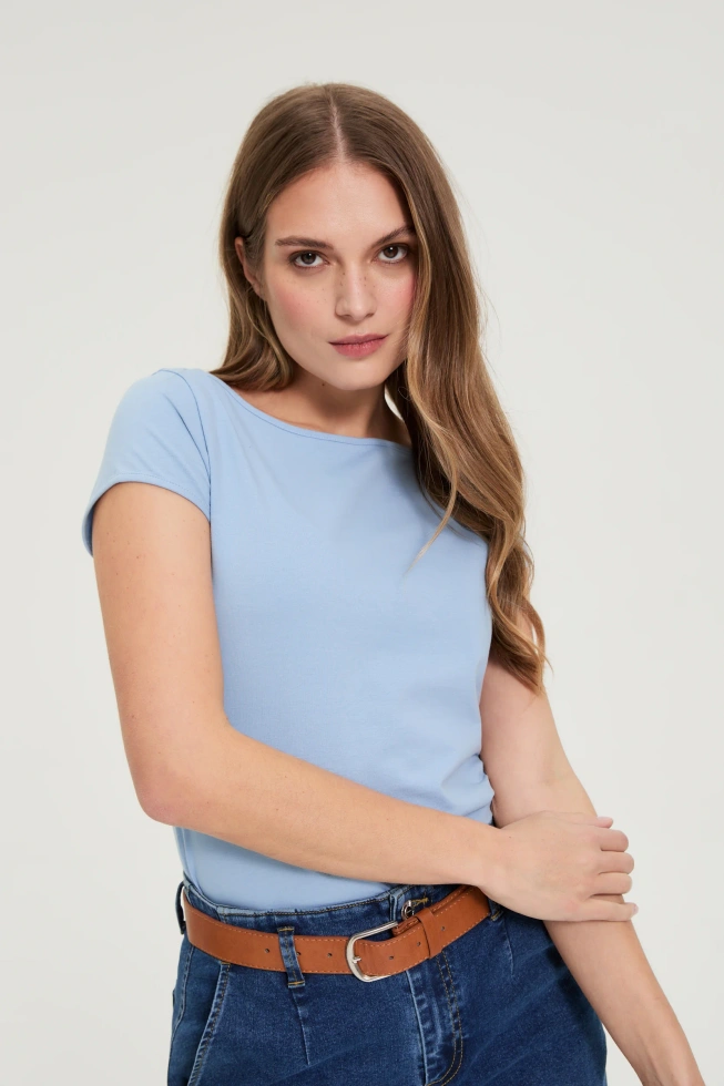 WOMEN'S TSHIRT L-TS-4952 BLUE