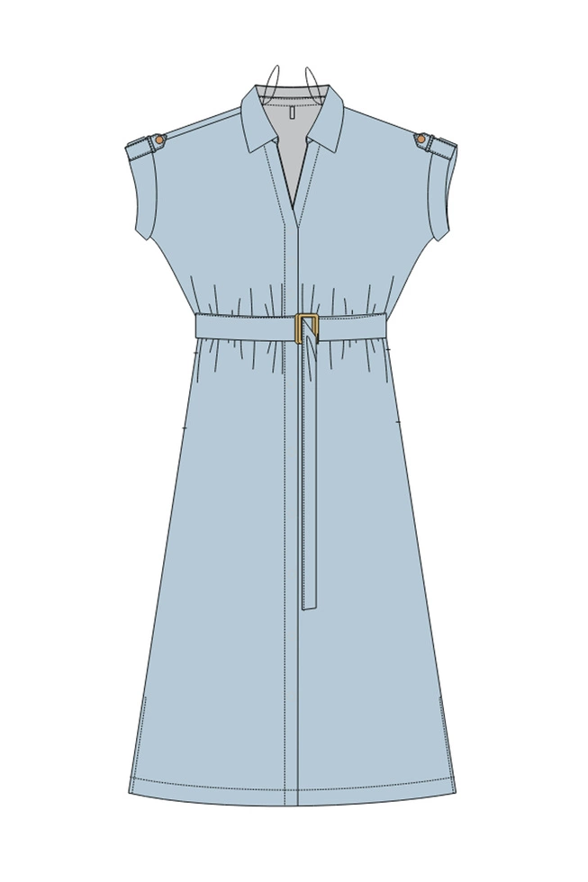 WOMEN'S DRESS L-SU-4927 L.BLUE