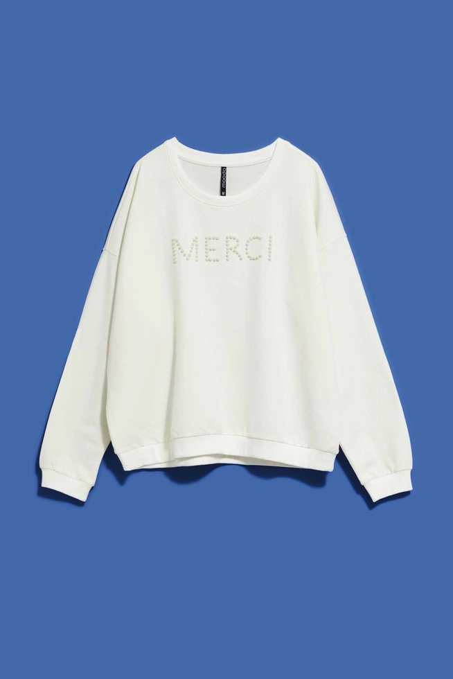 LADIES SWEATSHIRT L-BL-4007 OFF WHITE