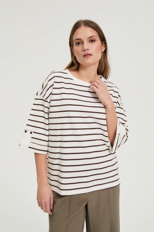 WOMEN'S SWEATSHIRT L-BL-4913 OFF WHITE