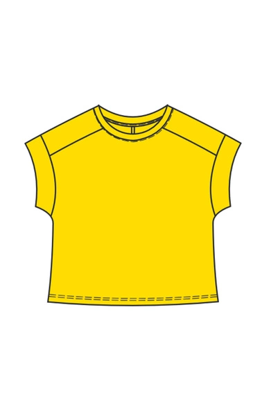 WOMEN'S T-SHIRT L-TS-4745 YELLOW