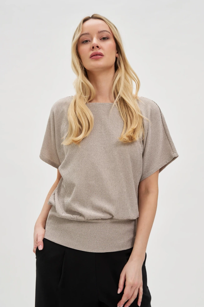 WOMEN'S TSHIRT L-TS-4664 L.BEIGE-set