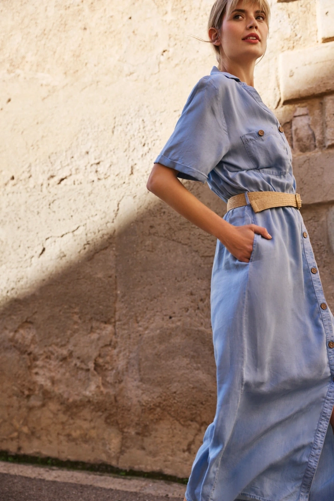 WOMEN'S DRESS L-SU-4621 BLUE-set