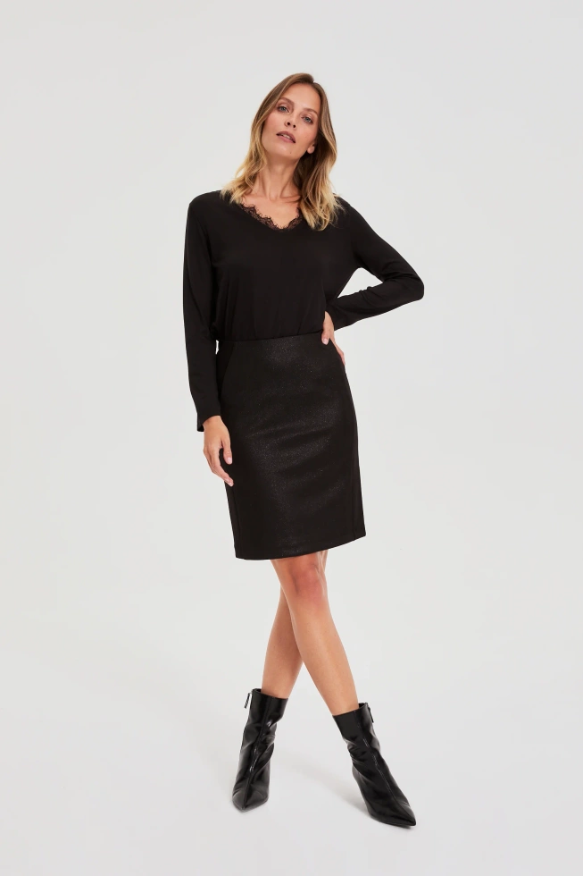 SPÓDNICA DAMSKA Z-SC-4810 BLACK-pakiet