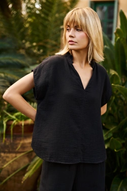 KOSZULA DAMSKA L-KO-4637 BLACK-pakiet