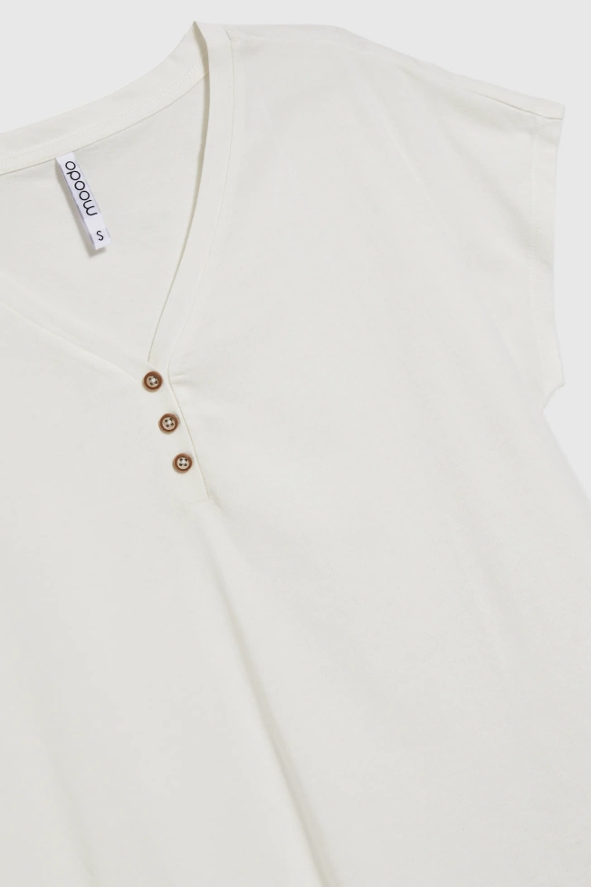 KOSZULKA DAMSKA L-TS-4702 OFF WHITE