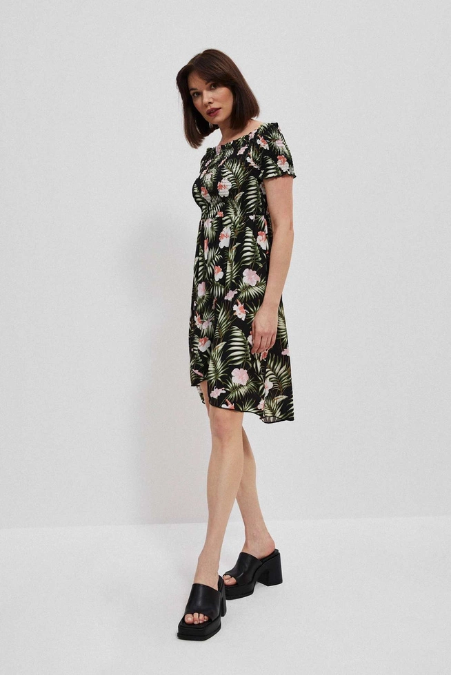 Dress with a floral motif