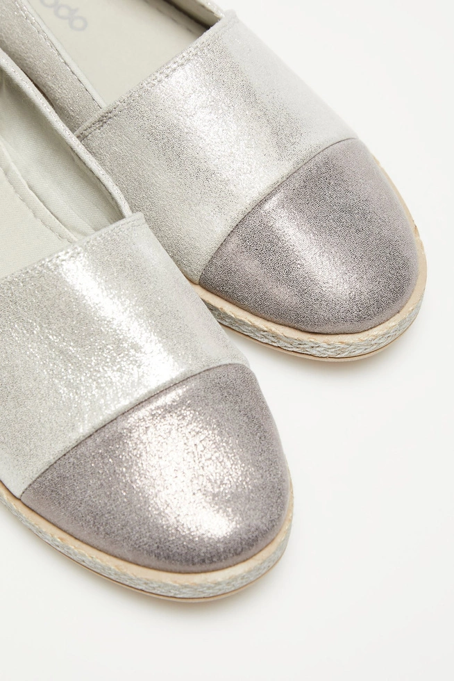 Espadryle z połyskiem L-BU-3403 SILVER