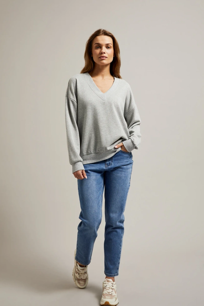 WOMEN'S SWEATSHIRT Z-BL-4501 GREY MEL