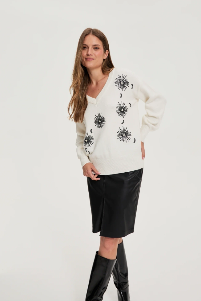 SWETER DAMSKI Z-SW-4838 WHITE