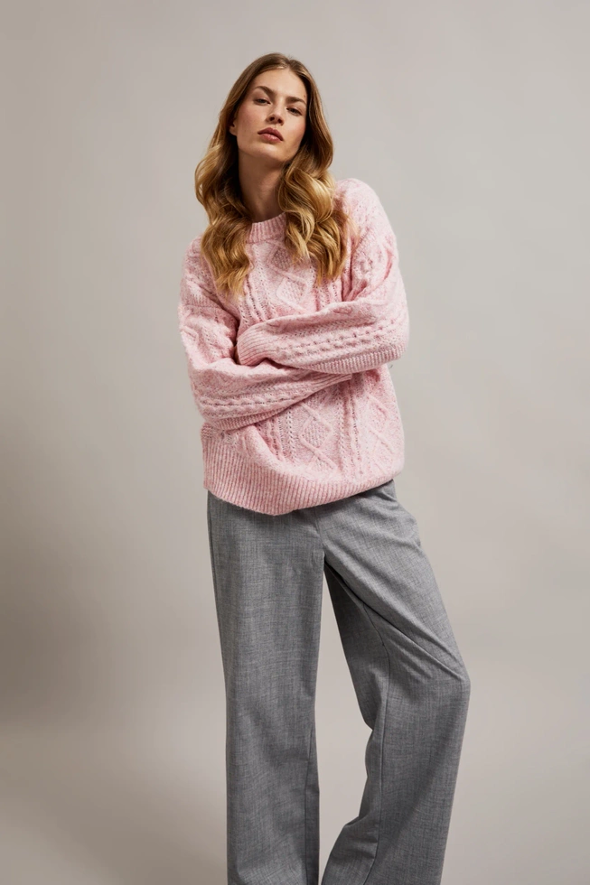 WOMEN'S SWEATER Z-SW-4517 L.PINK MEL