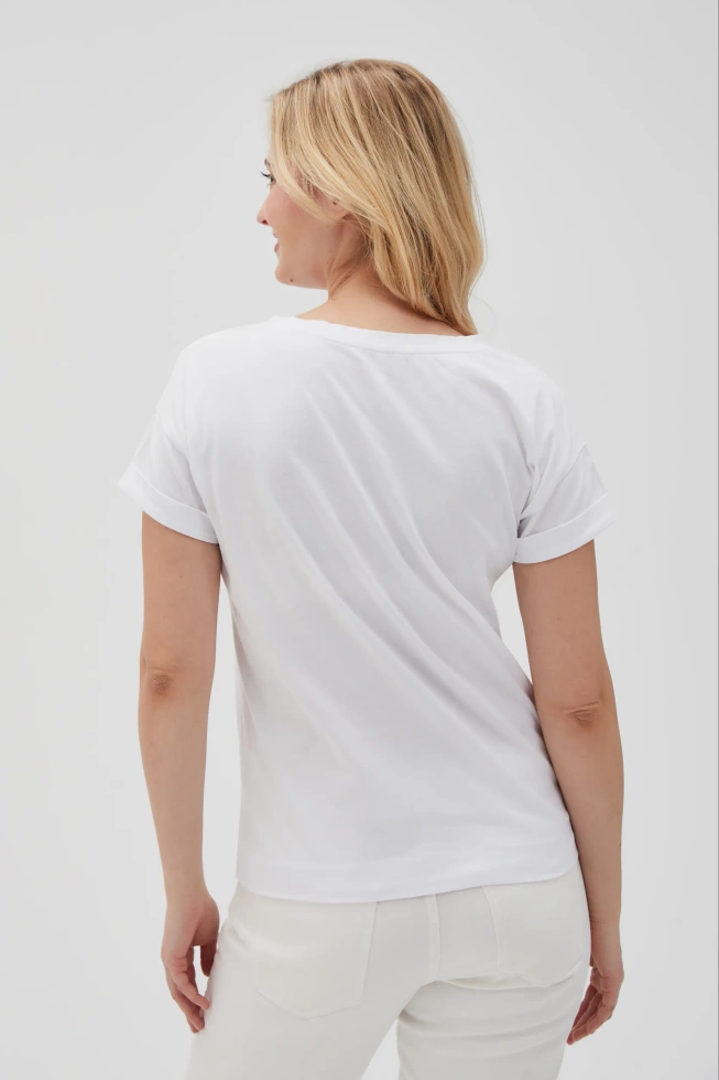 WOMEN'S TSHIRT L-TS-4633 WHITE