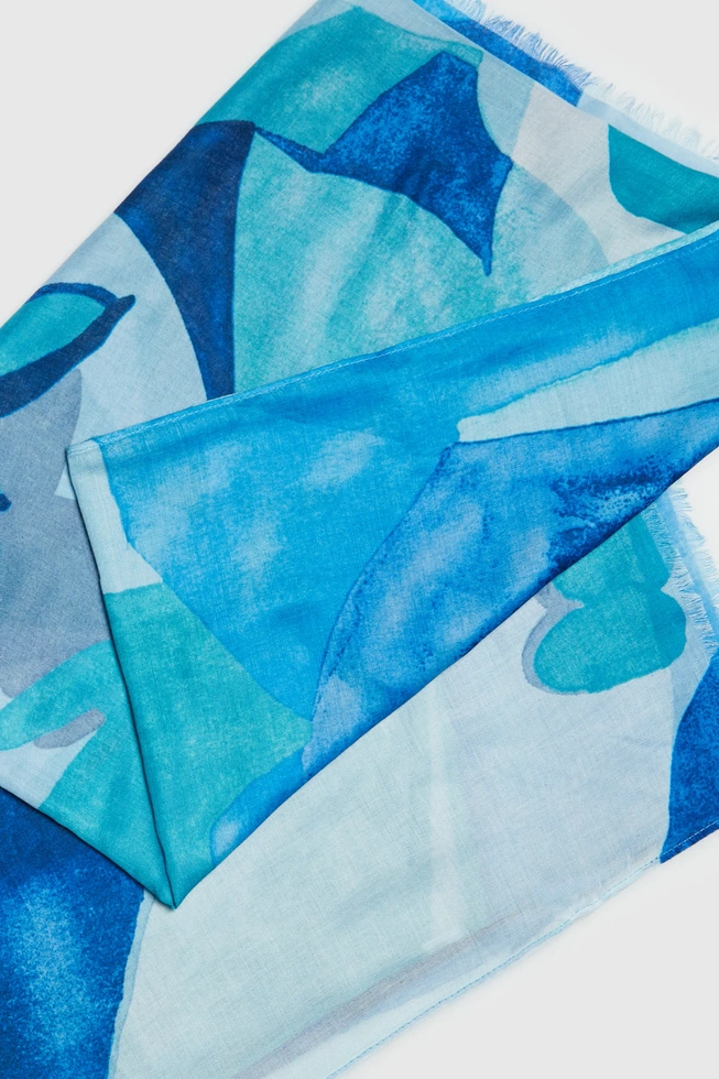 WOMEN'S SCARF L-SZ-4621 BLUE