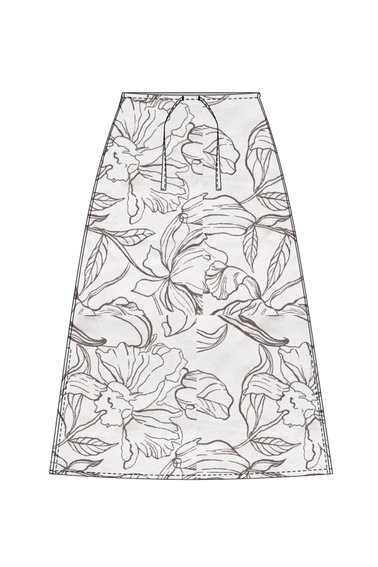 SPÓDNICA DAMSKA L-SC-4912 OFF WHITE