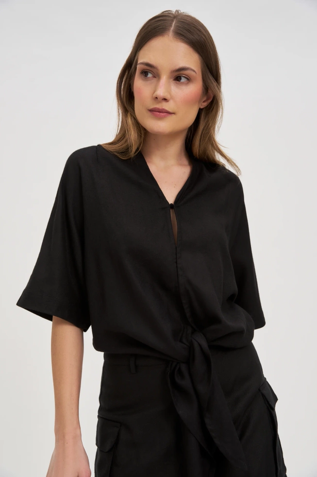 KOSZULA DAMSKA L-KO-4641 BLACK-pakiet
