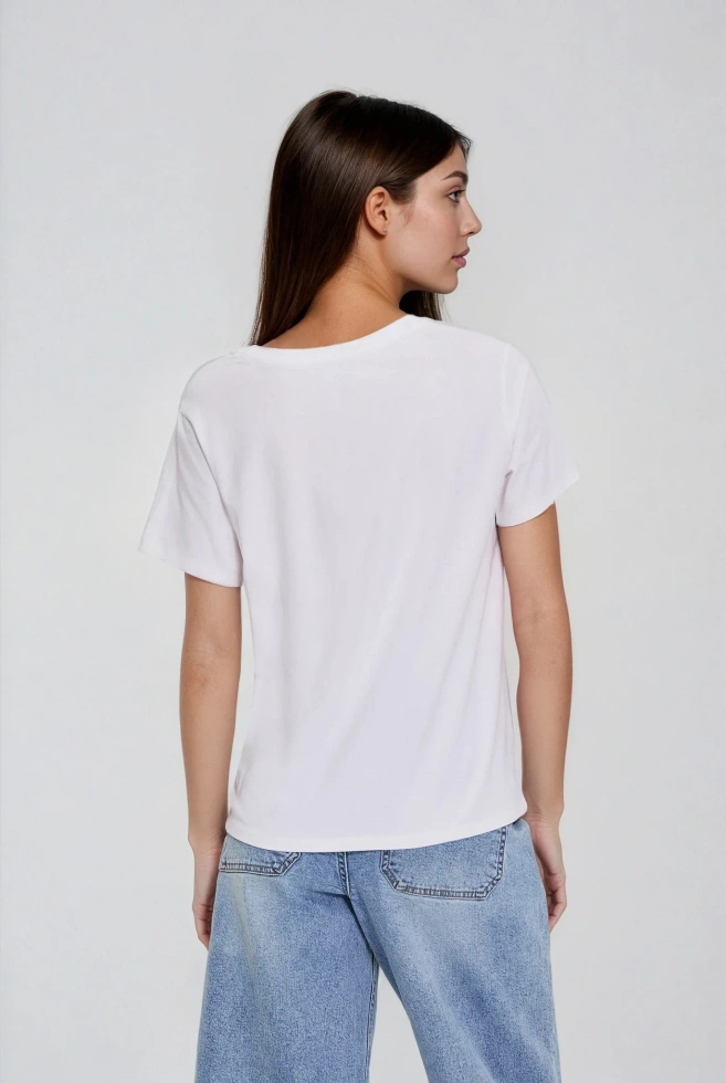 WOMEN'S TSHIRT L-TS-4921 WHITE