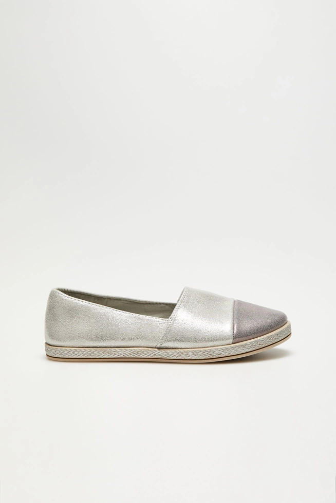 Espadryle z połyskiem L-BU-3403 SILVER