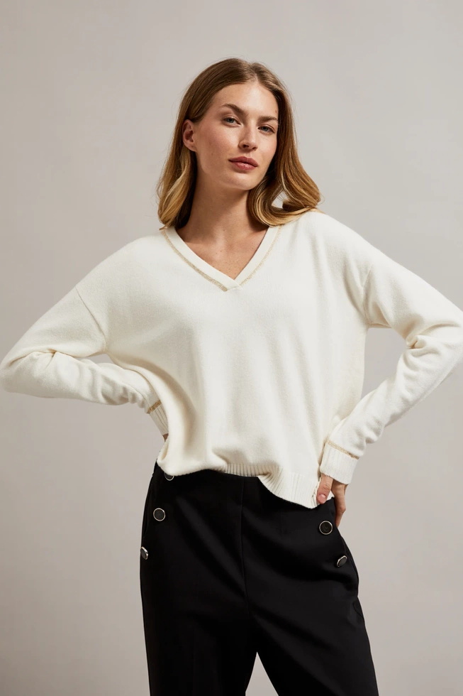 WOMEN'S SWEATER Z-SW-4518 OFF WHITE-set