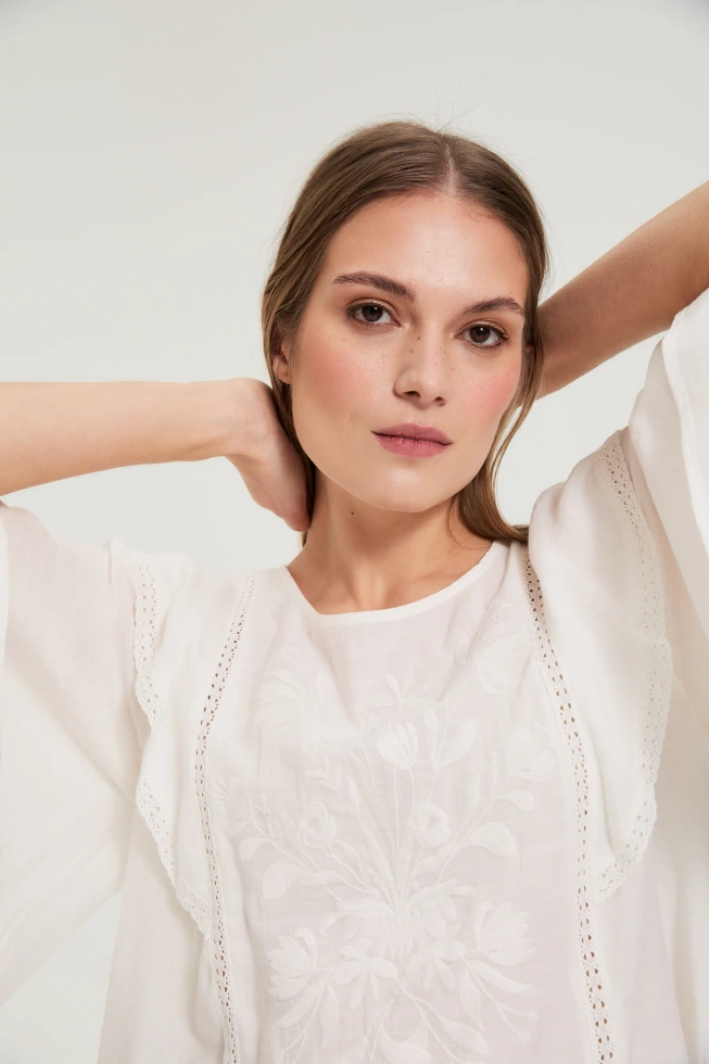 WOMEN'S SHIRT L-KO-4924 OFF WHITE