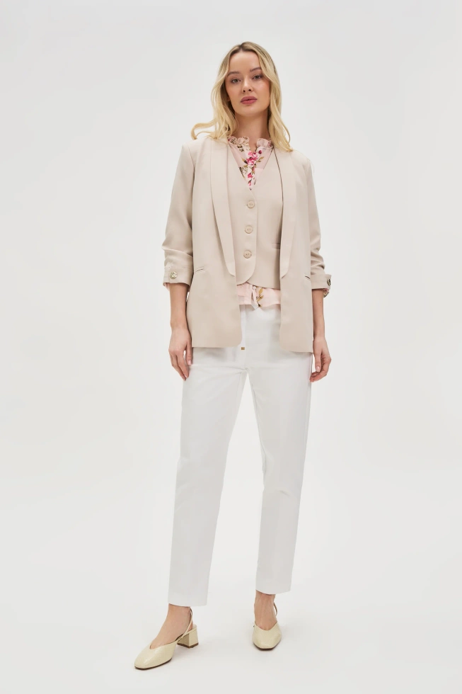 WOMEN'S JACKETS L-MR-4604 L.BEIGE