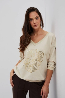 LADIES SWEATSHIRT L-BL-4009 L.BEIGE