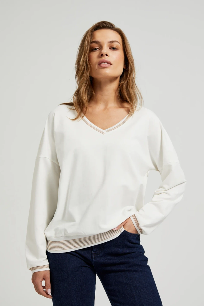 WOMEN'S SWEATSHIRT Z-BL-4512 OFF WHITE