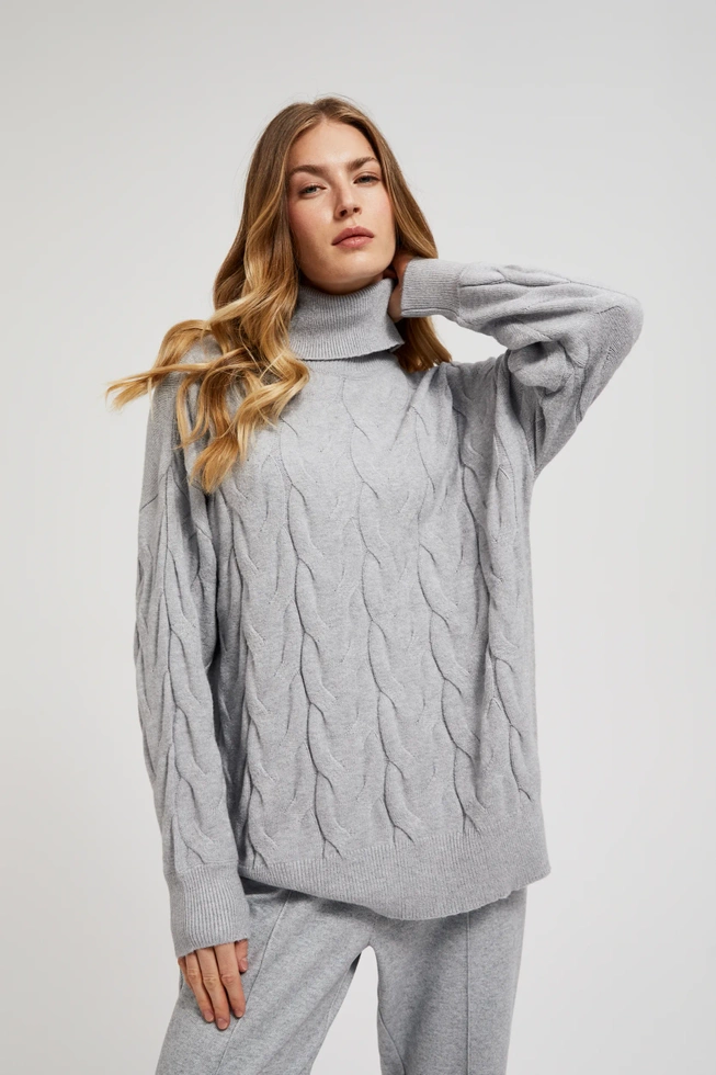 WOMEN'S SWEATER Z-SW-4564 GREY MEL