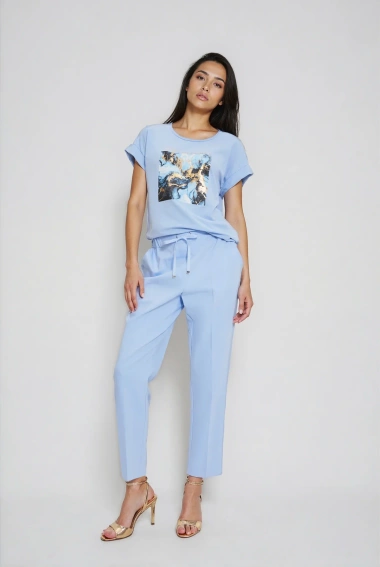 WOMEN'S TSHIRT L-TS-4917 L.BLUE